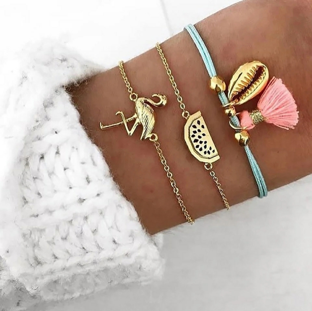 🆕 gold 3pc braclet set